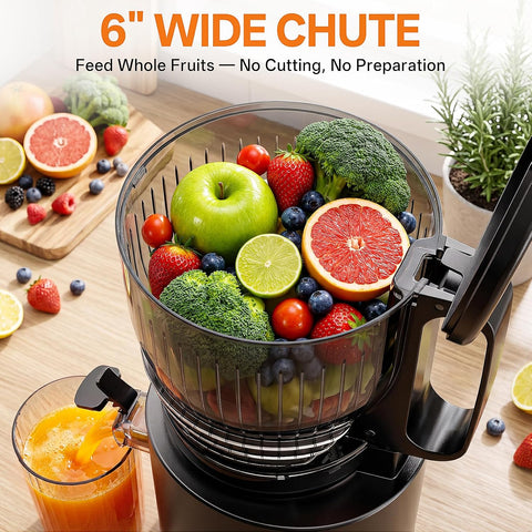 Godspeeds 6-inch Chute Cold Press Juicer Machine