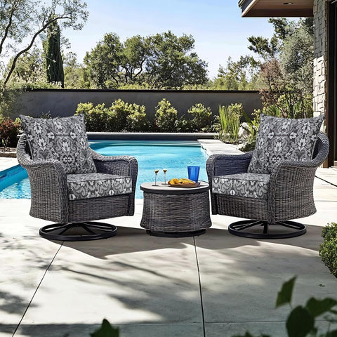 Favoyard Outdoor Deep Seat Patio Cushions Set, 24" x 24", Rainproof, Garden
