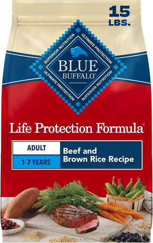 Blue Buffalo Life Protection Formula Beef Adult Dry Dog Food, 15 lb
