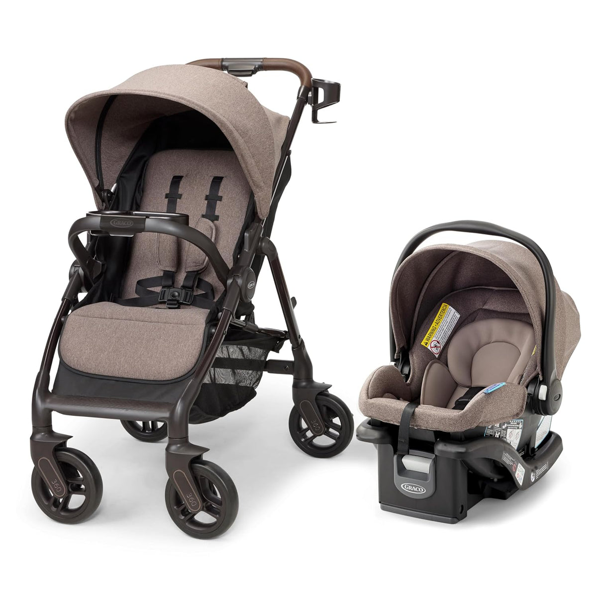 Graco Merge 360 Travel System (Stroller & Car Seat), Sable