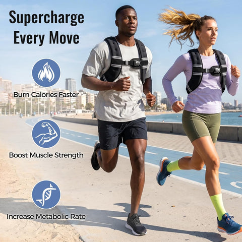 Zeerun Weighted Vest, 6/8/10/12/15/18/20/24/30LB for Men Women