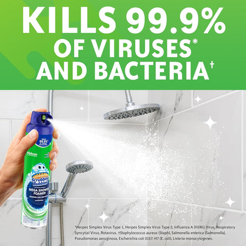 Scrubbing Bubbles Mega Bathroom and Shower Foamer Aerosol, Rainshower Scent, 20oz