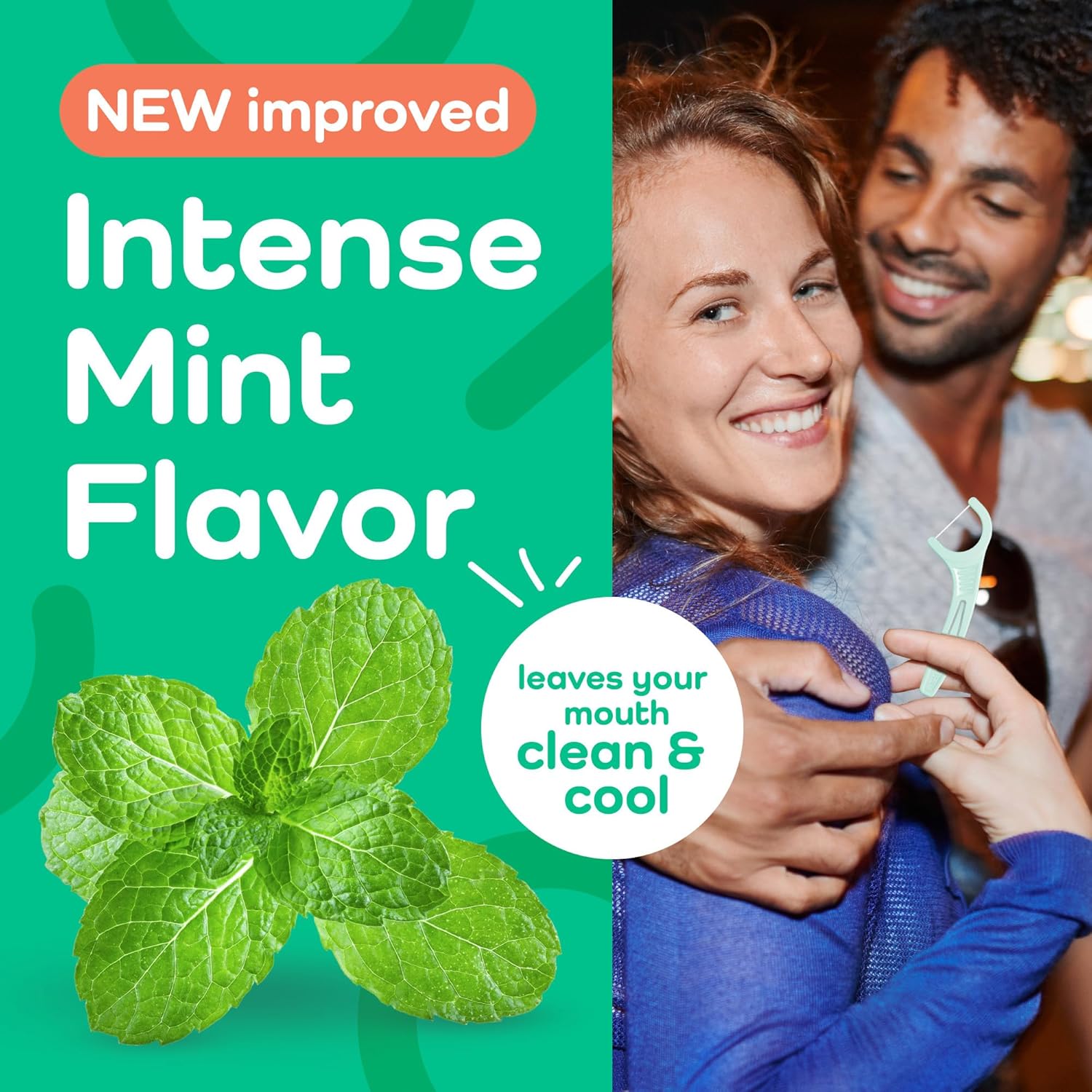 Plackers Micro Line Floss Picks, Intense Mint, 300 Count