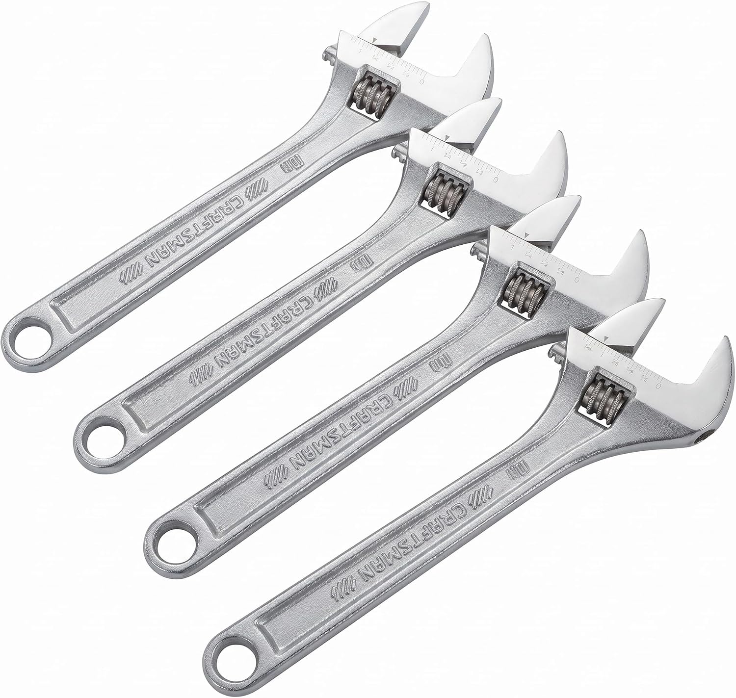 CRAFTSMAN Adjustable Wrench Set, 3-Piece All Steel, Metirc and SAE Scale (CMMT12001)