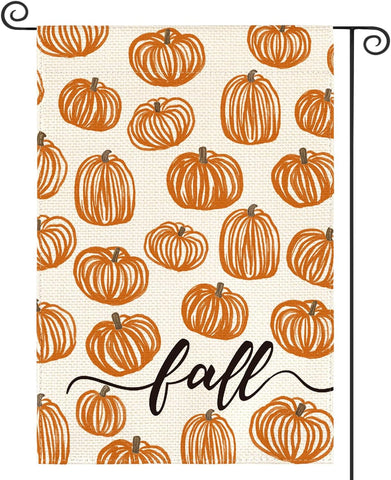 AVOIN colorlife Rustic Pumpkins Fall Garden Flag 12x18 Inch for Outside