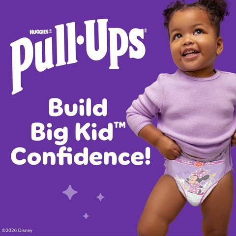 Pull-Ups Girls' Potty Training Pants, Size 3T-4T Training Underwear (32-40 lbs), 112 Count | Easy Open Sides, Refastenable Fit, Wetness Indicator, Soft & Breathable, Stretchy Sides, Secure Fit, Fragrance Free