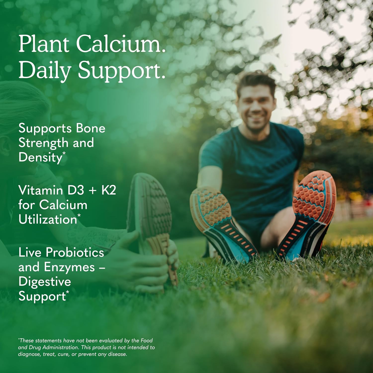 Garden of Life Raw Calcium Supplement for Women and Men - Vitamin Code Made from Whole Foods with Magnesium, K2, Vitamin D3 and Vitamin C plus Probiotics for Digestion, 120 Capsules