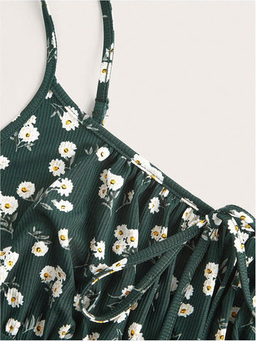 Verdusa Women's Plus Size Floral Summer Dresses Boho Short Sundress Holiday Cami Flowy Dress