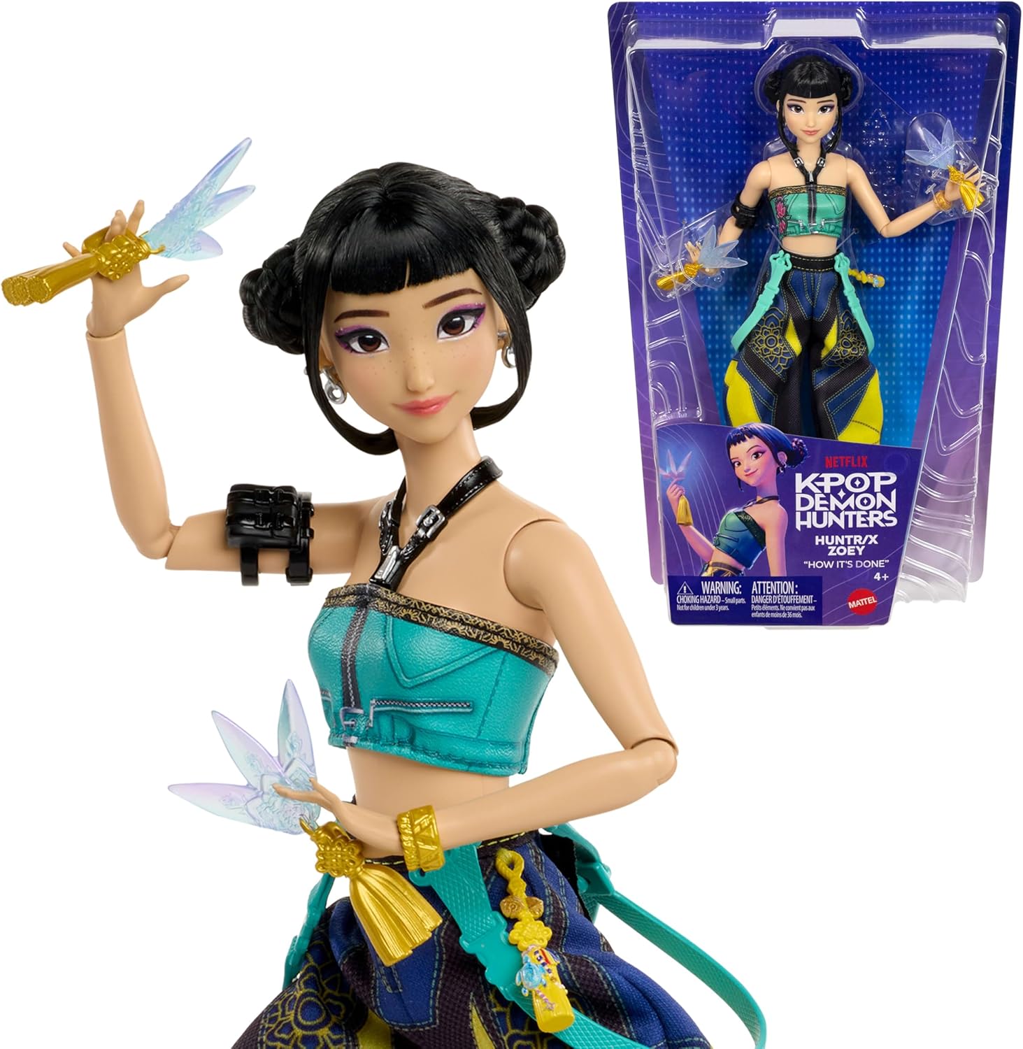 ​Mattel Kpop Demon Hunters HUNTR/X Zoey Fashion Doll