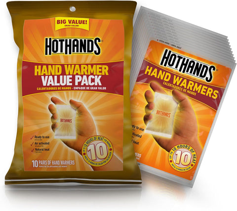 HotHands Hand Warmers Value Pack, 10 Pairs - America's Favorite Warmer