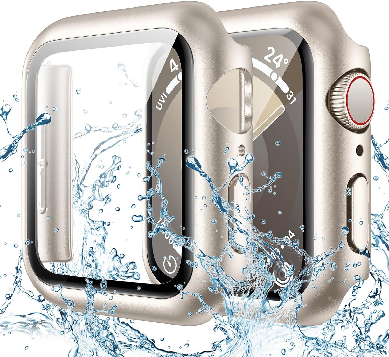 Goton IP67 Waterproof Case with Glass for Apple Watch 44mm Series 6/5/4/SE