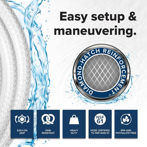 Camco TastePURE 50-Foot RV Drinking Water Hose - Made in the USA