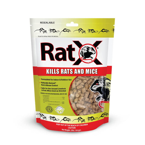 EcoClear Products 620102, RatX All-Natural Non-Toxic Humane Rat and Mouse Killer Pellets, 3 lb. Bag