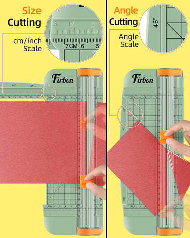 Firbon A5 Paper Cutter, Small Straight Paper Trimmer with Side Ruler