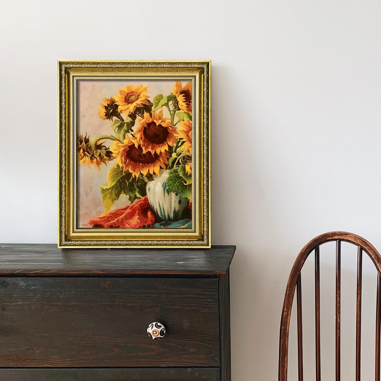 upsimples Vintage 8x10 Picture Frame, Antique Gold Frames, 2 Pack