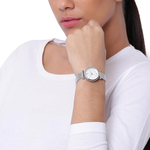Fossil Women's Watch and Bracelet Set, Carlie Three-Hand Stainless Steel Watch for Women and Bracelet Set