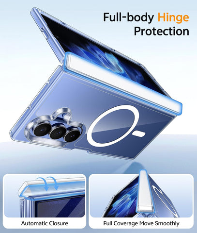 FNTCASE for Samsung Galaxy Z Fold 7 Case, Hinge Protection, Fit for Magsafe