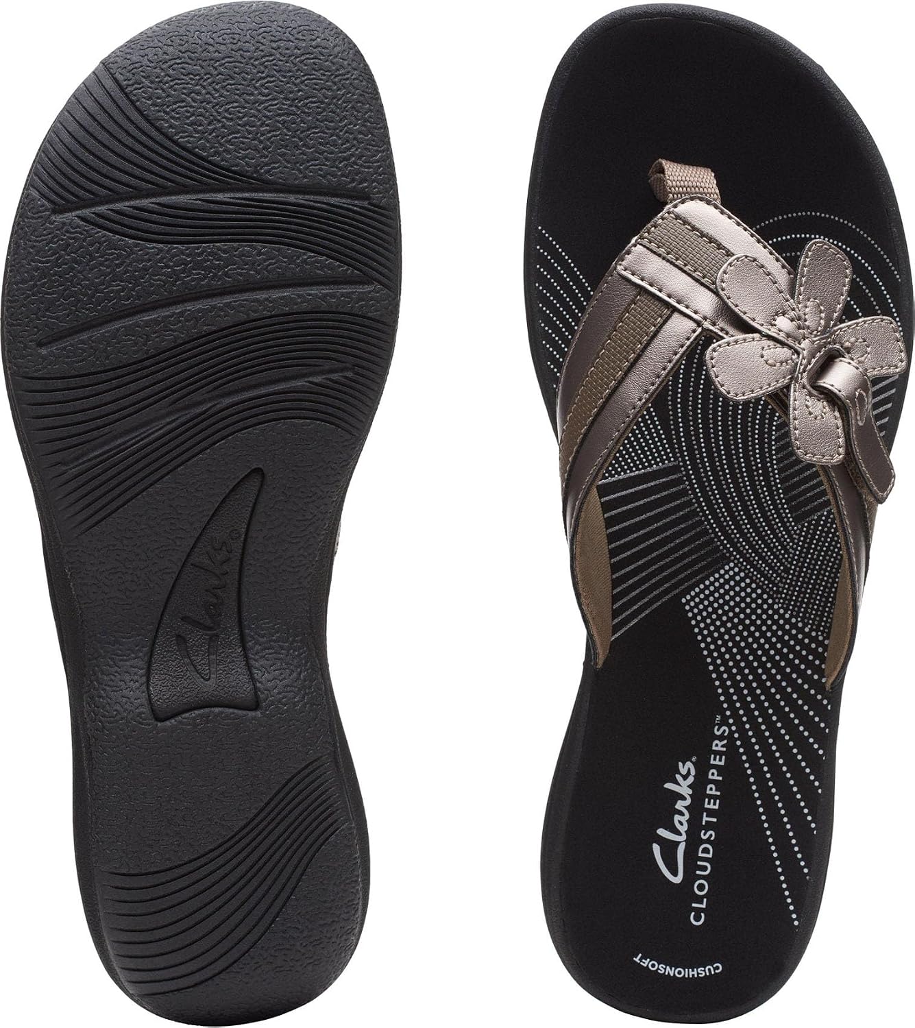 Clarks Women's Brinkley Flora Cloudsteppers Flip-Flops