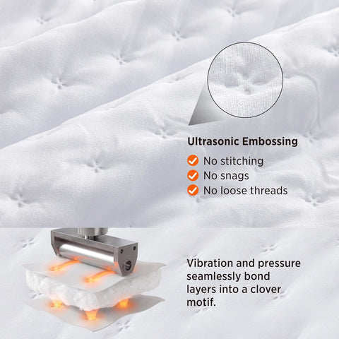 Bedsure Twin Quilt - Ultra Soft Twin XL Quilt Bedding for Dorm Decor, Lightweight All-Season Comforter, Bright White Bedspread Coverlet with Clover Pattern, 68 x 86 Inches