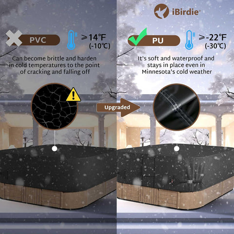 iBirdie Outdoor Waterproof Hot Tub SPA Cover 85 x 77 inch Protectors Cap