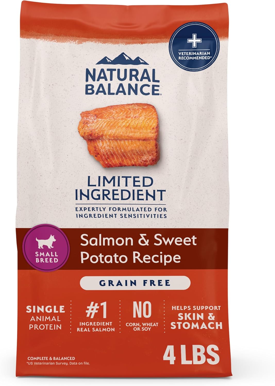 Natural Balance Limited Ingredient, Salmon & Sweet Potato, 4 lb