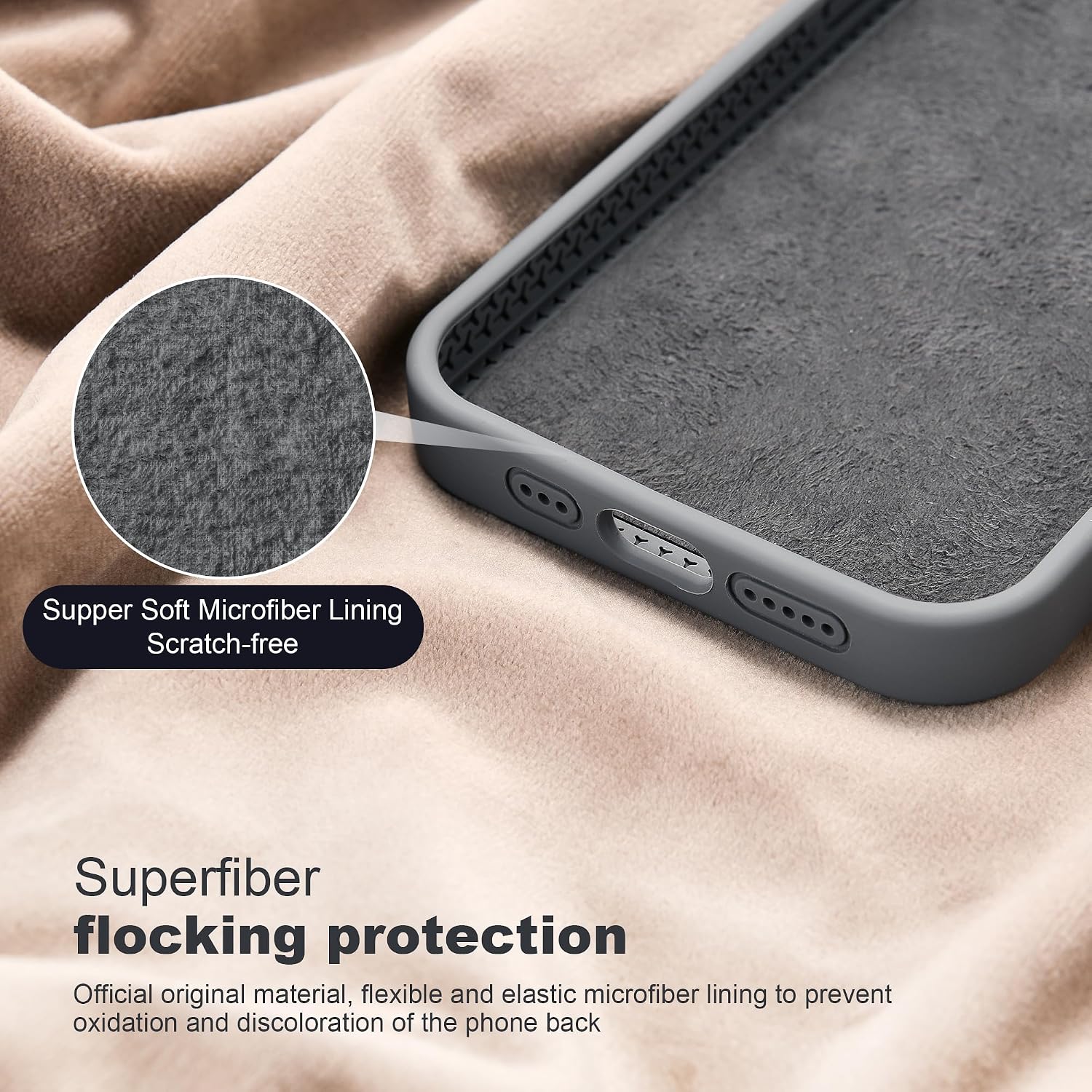 SKYLMW Case for iPhone 15 with Stand,6.1" Gray