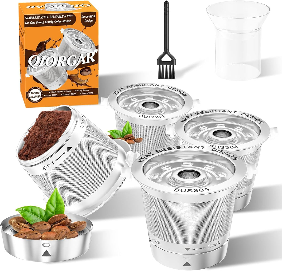 4 Pack Reusable K Cups for Keurig 1.0 Coffee Machine