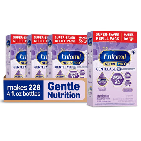 Enfamil NeuroPro Gentlease Baby Formula for Easing Fussiness, 35.2 Oz, 4 CT