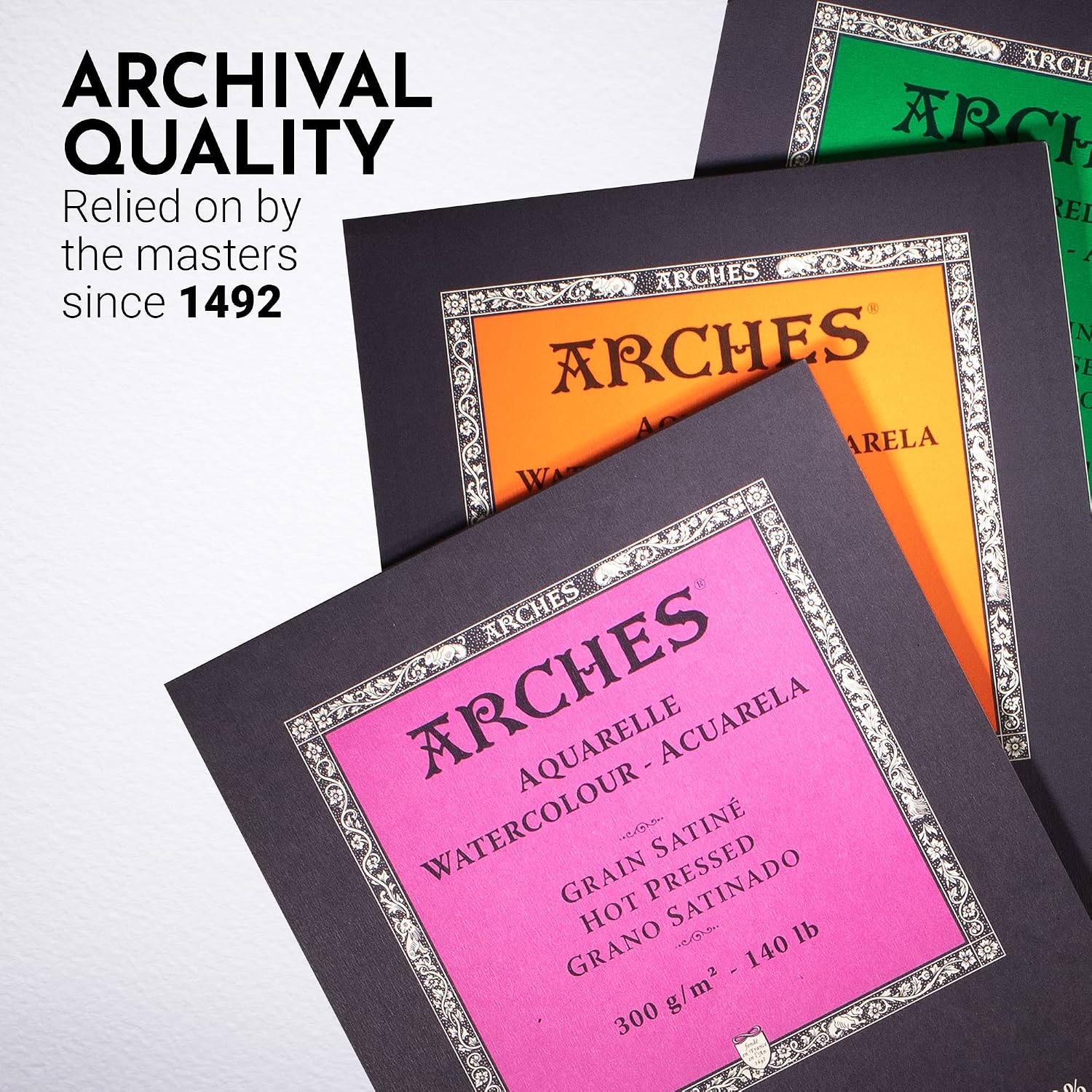 Arches Watercolor Pad 9x12 Inches 140lb/300gsm Hot Press, White
