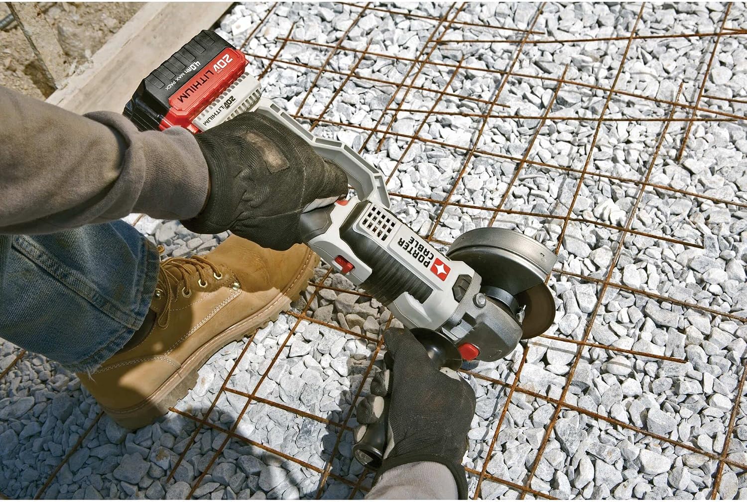 PORTER-CABLE 20V MAX* Angle Grinder Tool, 4-1/2-Inch, Tool Only (PCC761B)