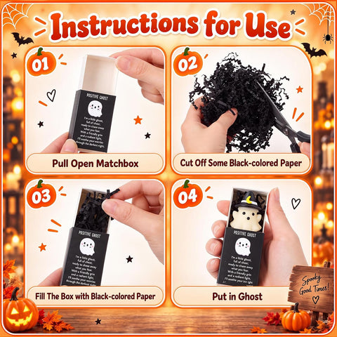 72 Sets Halloween Ghost Gifts Boo Positive Party Favors