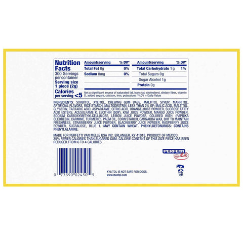 Mentos Sugar Free Chewing Gum, Red Fruit Lime, 50 Piece Bottle (6 Pack) | Contains Xylitol, Perfect for Long Lasting Fresh Breath at School, Work & Travel