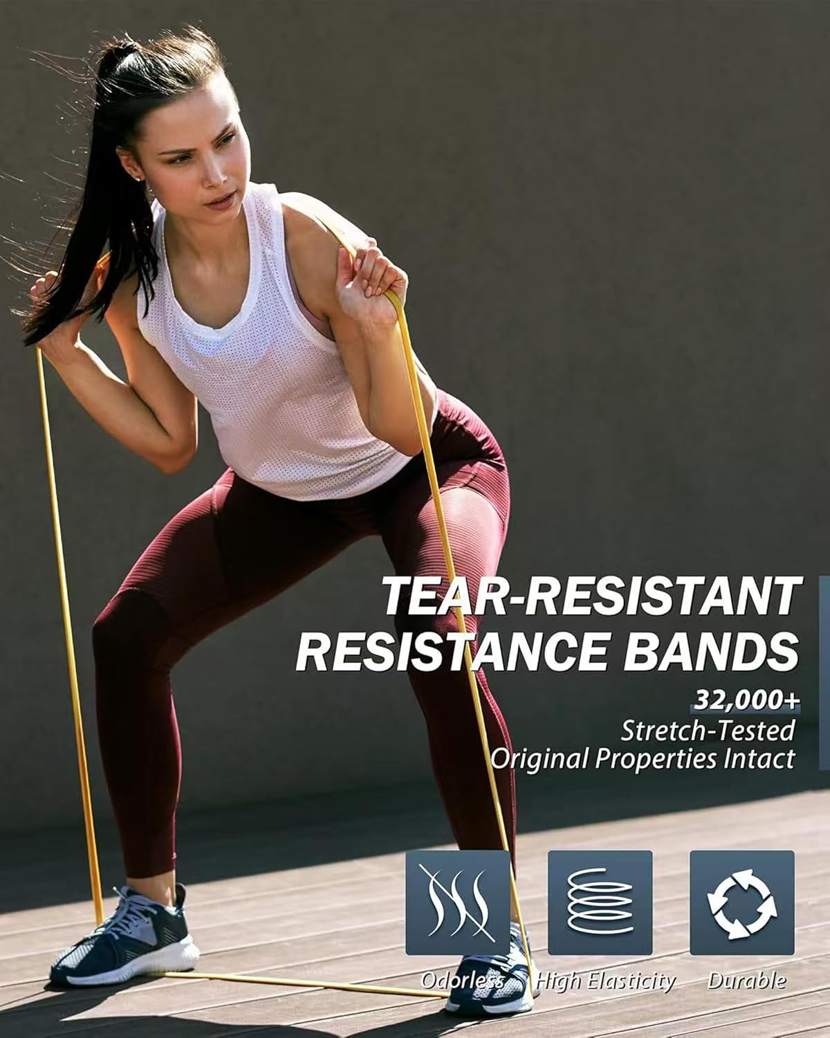 Resistance Bands for Working Out,5-Level Elastic Exercise Bands