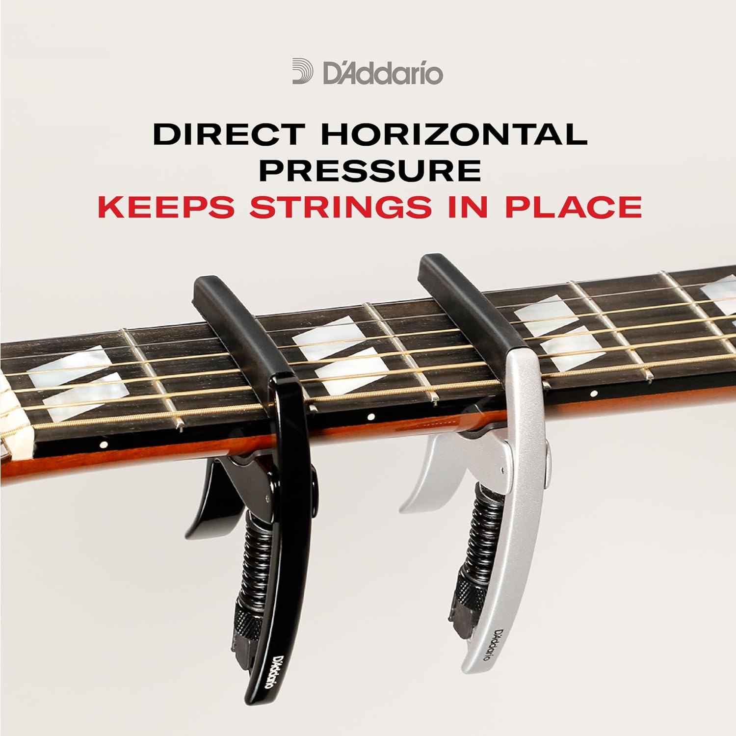 D'Addario NS Tri-Action Guitar Capo, Black