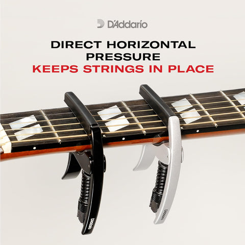 D'Addario NS Tri-Action Guitar Capo, Black