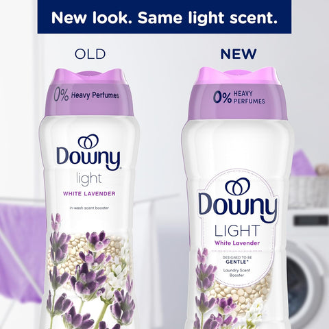 Downy Light Laundry Scent Booster Beads, White Lavender Scent, 24.0 OZ, In-wash fabric beads designed to be gentle with a light boost of scent, No Heavy Perfumes