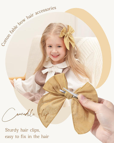 doboi 8PCS Baby Girls Hair Clips Fable Hair Bows