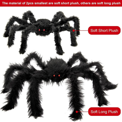 Colovis 6 Pcs Large Scary Halloween Spider Decorations for Outdoor, Yard