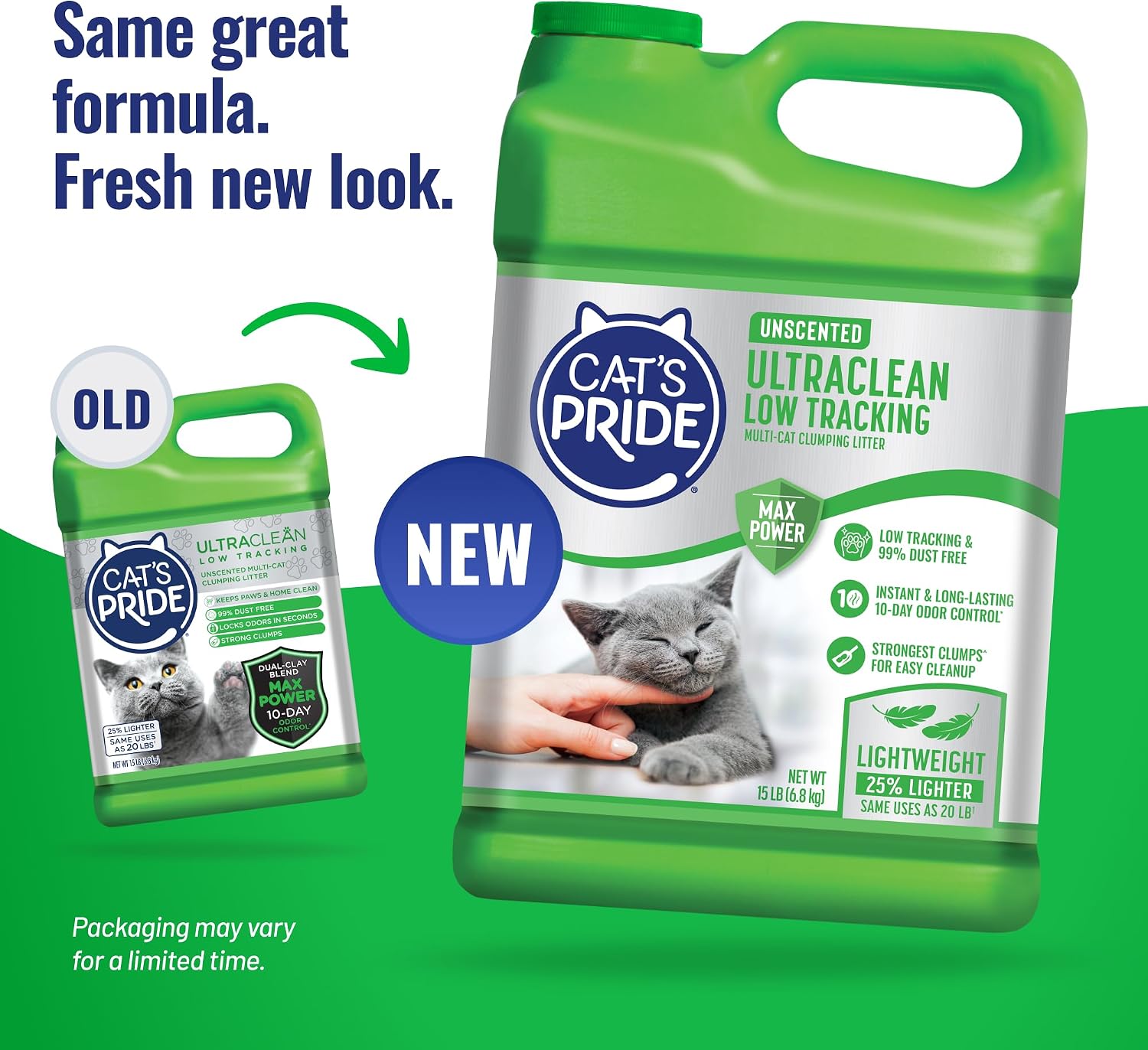 Cat's Pride UltraClean Low Tracking Powerful Clumping Litter Unscented 15lb