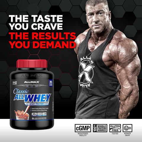 ALLMAX AllWhey Classic Whey Protein Powder, Chocolate, 5 lb