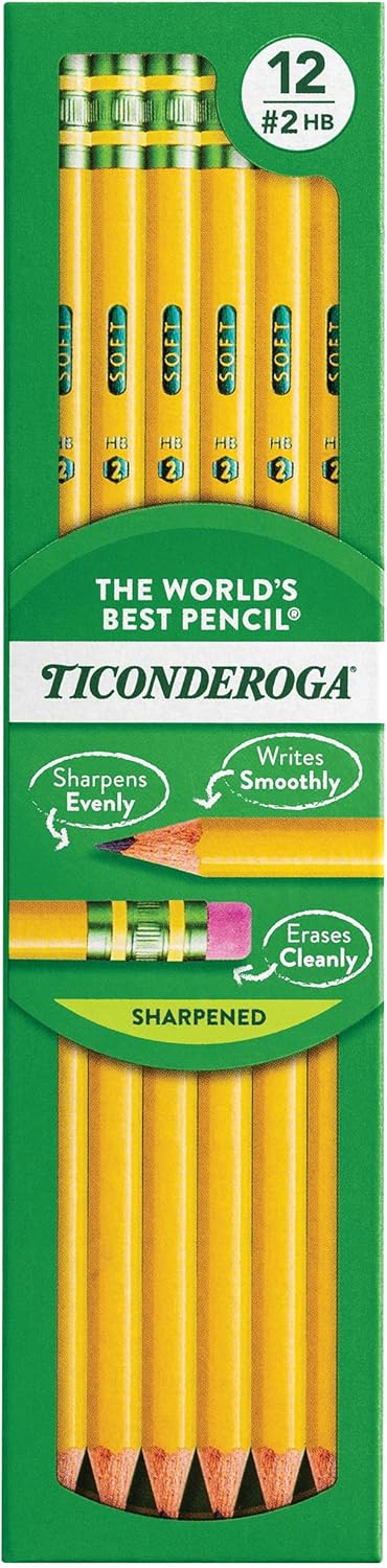Ticonderoga Wood-Cased Pencils, Pre-Sharpened