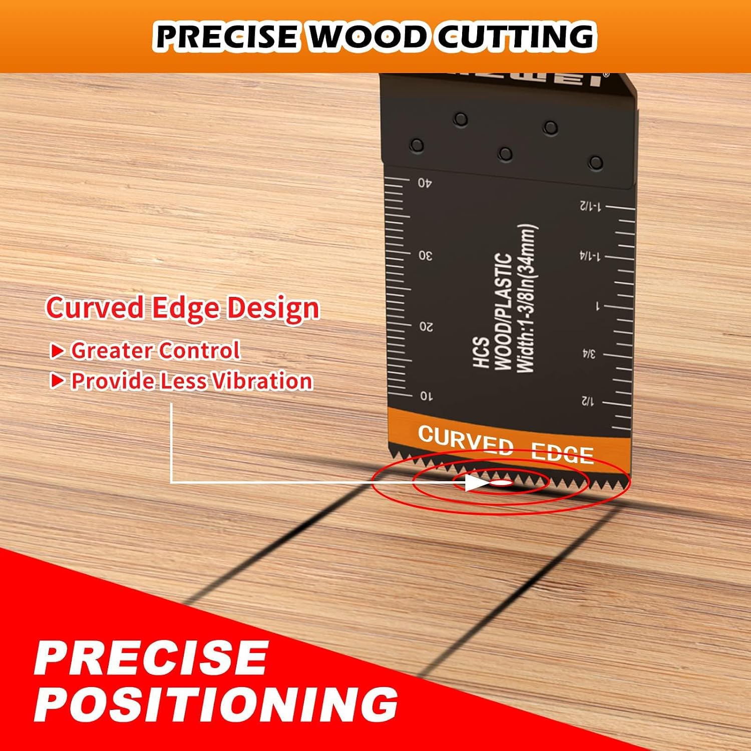 AMZWEI 190 Metal Wood Oscillating Tool Blade, Titanium Oscillating Saw Blades with Sandpaper, Quick Release Multi Tool Blades Kits Compatible with Dewalt Ryobi Milwaukee Rockwell Fein Makita