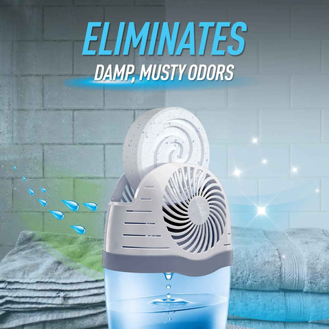 DampRid Reusable Moisture Absorber with 4 Drop-In Tablets, Fragrance Free, 15.8 oz., Attract and Trap Excess Moisture & Eliminate Musty Odors for Cleaner, Fresher Air