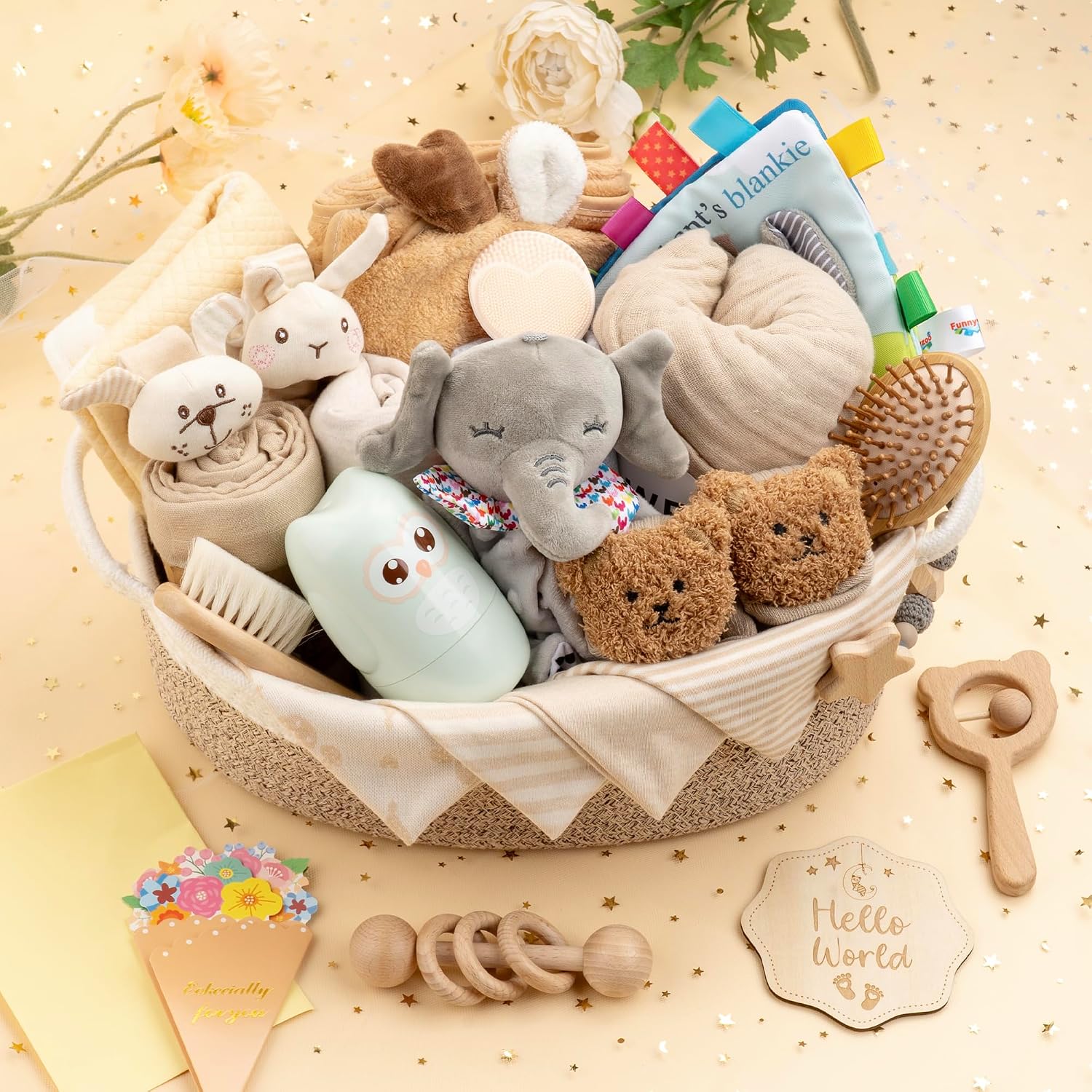 32 Piece Baby Gift Basket – Luxury Curated Baby Gift Basket for Newborn