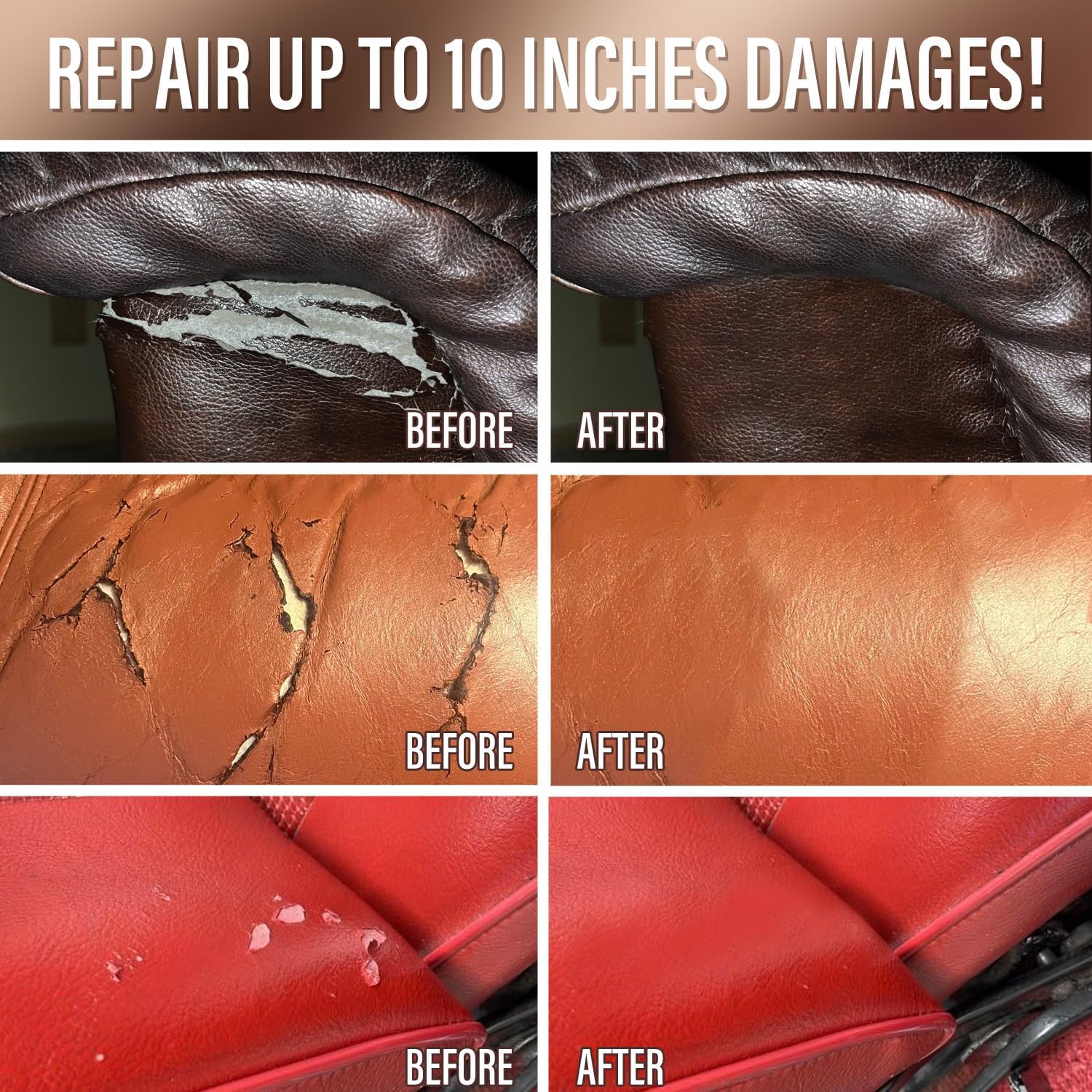 ARCSSAI ARCSSAL Leather Repair Kit for Furniture, Couch & Car Seats