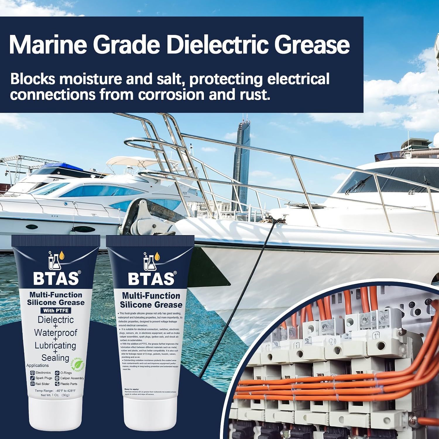 BTAS Dielectric Grease for Electrical Connectors Automotive Spark Plug 1oz