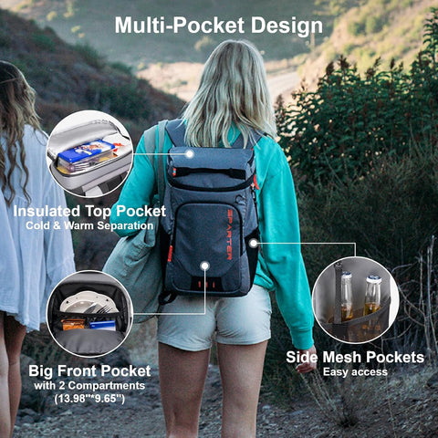 SPARTER Backpack Cooler Insulated 33/49 Can Leakproof Waterproof Bag Beach