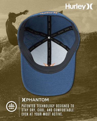 Hurley Mens Flexfit Quick-Dry Phantom Curved Baseball Cap