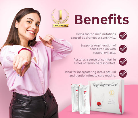 Vagy Rejuvenation Herbal Gels - Application Vaginal Treatment - Natural Moisturizer for Dryness Treatment - Helps Vaginal pH Balance - Botanical Gel for Menopausal Women (10 Apl)