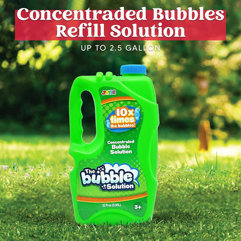 JOYIN 32 OZ Concentrated Bubble Solution for Bubble Machines (Up to 2.5 Gallons), Concentrated Solution Refills for Machine, Wands, Blower, Easter, Kids, Parties
